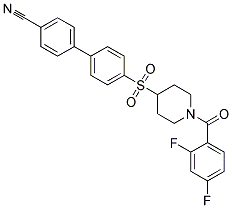 4'-([1-(2,4-DIFLUOROBENZOYL)PIPERIDIN-4-YL]SULFONYL)BIPHENYL-4-CARBONITRILE Struktur