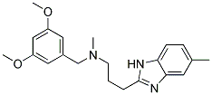 N-(3,5-DIMETHOXYBENZYL)-N-METHYL-3-(5-METHYL-1H-BENZIMIDAZOL-2-YL)PROPAN-1-AMINE Struktur