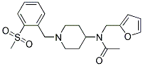 N-(2-FURYLMETHYL)-N-(1-[2-(METHYLSULFONYL)BENZYL]PIPERIDIN-4-YL)ACETAMIDE Struktur