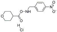 4-(4-NITRO-BENZYLAMINO)-TETRAHYDRO-PYRAN-4-CARBOXYLIC ACID HYDROCHLORIDE Struktur