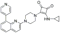 3-(CYCLOPROPYLAMINO)-4-[4-(8-PYRIDIN-4-YLQUINOLIN-2-YL)PIPERAZIN-1-YL]CYCLOBUT-3-ENE-1,2-DIONE Struktur