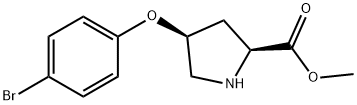 METHYL (2S,4S)-4-(4-BROMOPHENOXY)-2-PYRROLIDINECARBOXYLATE Struktur