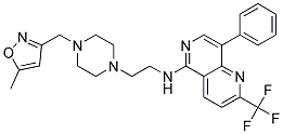 N-(2-(4-[(5-METHYLISOXAZOL-3-YL)METHYL]PIPERAZIN-1-YL)ETHYL)-8-PHENYL-2-(TRIFLUOROMETHYL)-1,6-NAPHTHYRIDIN-5-AMINE