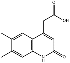 (6,7-DIMETHYL-2-OXO-1,2-DIHYDROQUINOLIN-4-YL)ACETIC ACID Struktur