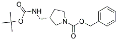 S-1-CBZ-3-(BOC-AMINOMETHYL)-PYRROLIDINE Struktur