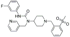 N'-(3-FLUOROPHENYL)-N-(1-[2-(METHYLSULFONYL)BENZYL]PIPERIDIN-4-YL)-N-(PYRIDIN-3-YLMETHYL)UREA Struktur