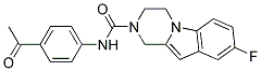 N-(4-ACETYLPHENYL)-8-FLUORO-3,4-DIHYDROPYRAZINO[1,2-A]INDOLE-2(1H)-CARBOXAMIDE Struktur