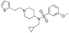 N-(CYCLOPROPYLMETHYL)-3-METHOXY-N-(1-[2-(2-THIENYL)ETHYL]PIPERIDIN-4-YL)BENZENESULFONAMIDE Struktur