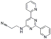 3-[(6-PYRIDIN-2-YL-2-PYRIDIN-3-YLPYRIMIDIN-4-YL)AMINO]PROPANENITRILE Struktur