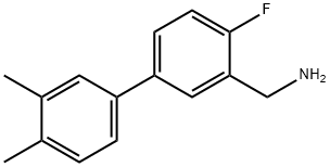 (4-FLUORO-3',4'-DIMETHYL[1,1'-BIPHENYL]-3-YL)-METHYLAMINE Struktur