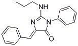 2-PROPYLAMINO-3-PHENYL-5-PHENYLMETHYLENE-4H-IMIDAZOL-4-ONE Struktur