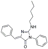 2-PENTYLAMINO-3-PHENYL-5-PHENYLMETHYLENE-4H-IMIDAZOL-4-ONE Struktur