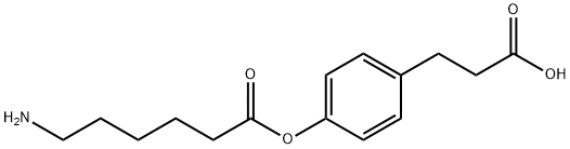 3-(4-(6-AMINOCAPROYLOXY)PHENYL)PROPIONIC ACID Struktur