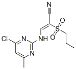 3-[(4-CHLORO-6-METHYLPYRIMIDIN-2-YL)AMINO]-2-(PROPYLSULPHONYL)ACRYLONITRILE Struktur