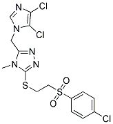 3-({2-[(4-CHLOROPHENYL)SULPHONYL]ETHYL}THIO)-5-[(4,5-DICHLORO-1H-IMIDAZOL-1-YL)METHYL]-4-METHYL-4H-1,2,4-TRIAZOLE Struktur