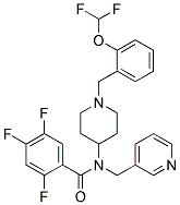 N-(1-[2-(DIFLUOROMETHOXY)BENZYL]PIPERIDIN-4-YL)-2,4,5-TRIFLUORO-N-(PYRIDIN-3-YLMETHYL)BENZAMIDE Struktur