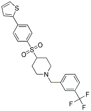 4-([4-(2-THIENYL)PHENYL]SULFONYL)-1-[3-(TRIFLUOROMETHYL)BENZYL]PIPERIDINE Struktur