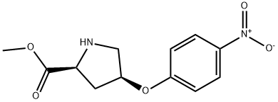 METHYL (2S,4S)-4-(4-NITROPHENOXY)-2-PYRROLIDINECARBOXYLATE Struktur