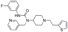 N'-(3-FLUOROPHENYL)-N-(PYRIDIN-3-YLMETHYL)-N-(1-[2-(2-THIENYL)ETHYL]PIPERIDIN-4-YL)UREA Struktur