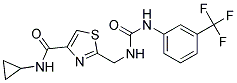 N-CYCLOPROPYL-2-([(([3-(TRIFLUOROMETHYL)PHENYL]AMINO)CARBONYL)AMINO]METHYL)-1,3-THIAZOLE-4-CARBOXAMIDE Struktur