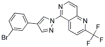 5-[4-(3-BROMOPHENYL)-1H-PYRAZOL-1-YL]-2-(TRIFLUOROMETHYL)-1,6-NAPHTHYRIDINE Struktur