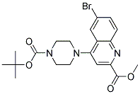 METHYL 4-(N-BOC PIPERAZINE)-6-BROMO-QUINOLINE-2-CARBOXYLATE Struktur