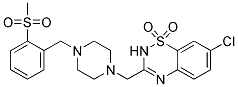 7-CHLORO-3-((4-[2-(METHYLSULFONYL)BENZYL]PIPERAZIN-1-YL)METHYL)-2H-1,2,4-BENZOTHIADIAZINE 1,1-DIOXIDE Struktur