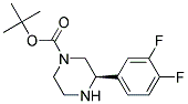 (R)-3-(3,4-DIFLUORO-PHENYL)-PIPERAZINE-1-CARBOXYLIC ACID TERT-BUTYL ESTER Struktur