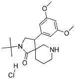 2-TERT-BUTYL-4-(3,5-DIMETHOXYPHENYL)-2,7-DIAZASPIRO[4.5]DECAN-1-ONE HYDROCHLORIDE Struktur