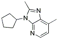 3-CYCLOPENTYL-2,7-DIMETHYL-3H-IMIDAZO[4,5-B]PYRIDINE Struktur