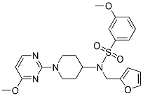 N-(2-FURYLMETHYL)-3-METHOXY-N-[1-(4-METHOXYPYRIMIDIN-2-YL)PIPERIDIN-4-YL]BENZENESULFONAMIDE Struktur