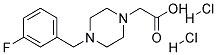 [4-(3-FLUORO-BENZYL)-PIPERAZIN-1-YL]-ACETIC ACID DIHYDROCHLORIDE Struktur