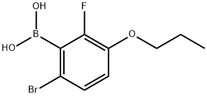 6-BROMO-2-FLUORO-3-PROPOXYPHENYLBORONIC ACID Struktur