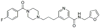 5-(3-[4-(4-FLUOROBENZOYL)PIPERAZIN-1-YL]PROPYL)-N-(2-FURYLMETHYL)NICOTINAMIDE Struktur