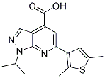 6-(2,5-DIMETHYLTHIEN-3-YL)-1-ISOPROPYL-1H-PYRAZOLO[3,4-B]PYRIDINE-4-CARBOXYLIC ACID Struktur