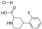 4-(2-FLUOROPHENYL)PIPERIDINE-2-CARBOXYLIC ACID HYDROCHLORIDE Struktur