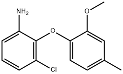 3-CHLORO-2-(2-METHOXY-4-METHYLPHENOXY)ANILINE Struktur