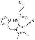 3-CHLORO-N-[3-CYANO-1-(2-FURYLMETHYL)-4,5-DIMETHYL-1H-PYRROL-2-YL]PROPANAMIDE Struktur