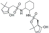 N,N'-(1R,2R)-(-)-1,2-CYCLOHEXANEDIYLBIS[2-HYDROXY-7,7-DIMETHYL-BICYCLO[2.2.1]HEPTANE-1-METHANESULFONAMIDE] Struktur