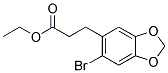 3-(6-BROMO-BENZO[1,3]DIOXOL-5-YL)-PROPIONIC ACID ETHYL ESTER Struktur