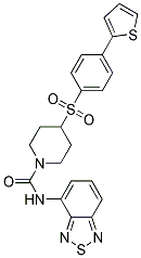 N-2,1,3-BENZOTHIADIAZOL-4-YL-4-([4-(2-THIENYL)PHENYL]SULFONYL)PIPERIDINE-1-CARBOXAMIDE Struktur