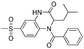 4-BENZOYL-3-ISOBUTYL-7-(METHYLSULFONYL)-3,4-DIHYDROQUINOXALIN-2(1H)-ONE Struktur