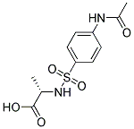 (2S)-2-([[4-(ACETYLAMINO)PHENYL]SULFONYL]AMINO)PROPANOIC ACID Struktur