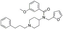 N-(2-FURYLMETHYL)-3-METHOXY-N-[1-(3-PHENYLPROPYL)PIPERIDIN-4-YL]BENZAMIDE Struktur