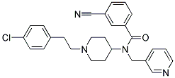 N-(1-[2-(4-CHLOROPHENYL)ETHYL]PIPERIDIN-4-YL)-3-CYANO-N-(PYRIDIN-3-YLMETHYL)BENZAMIDE Struktur