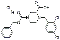 4-(2,4-DICHLORO-BENZYL)-PIPERAZINE-1,3-DICARBOXYLIC ACID 1-BENZYL ESTER HYDROCHLORIDE Struktur