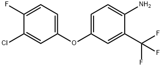 4-(3-CHLORO-4-FLUOROPHENOXY)-2-(TRIFLUOROMETHYL)-PHENYLAMINE Struktur