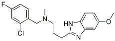 N-(2-CHLORO-4-FLUOROBENZYL)-3-(5-METHOXY-1H-BENZIMIDAZOL-2-YL)-N-METHYLPROPAN-1-AMINE Struktur