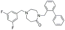 4-(BIPHENYL-2-YLMETHYL)-1-(3,5-DIFLUOROBENZYL)-1,4-DIAZEPAN-5-ONE Struktur