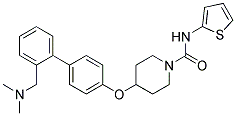 4-((2'-[(DIMETHYLAMINO)METHYL]BIPHENYL-4-YL)OXY)-N-2-THIENYLPIPERIDINE-1-CARBOXAMIDE Struktur